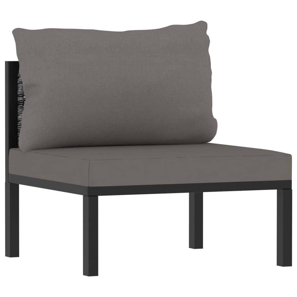 Canapé Extérieur 3 Places Poly Rotin Anthracite Durable avec Coussins Épais pour Salon de Jardin et Terrasse Spacieuse – ComfortXL Outdoor Living - Image 5