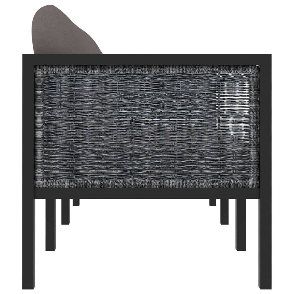 Canapé Extérieur 3 Places Poly Rotin Anthracite Durable avec Coussins Épais pour Salon de Jardin et Terrasse Spacieuse – ComfortXL Outdoor Living - Image 7