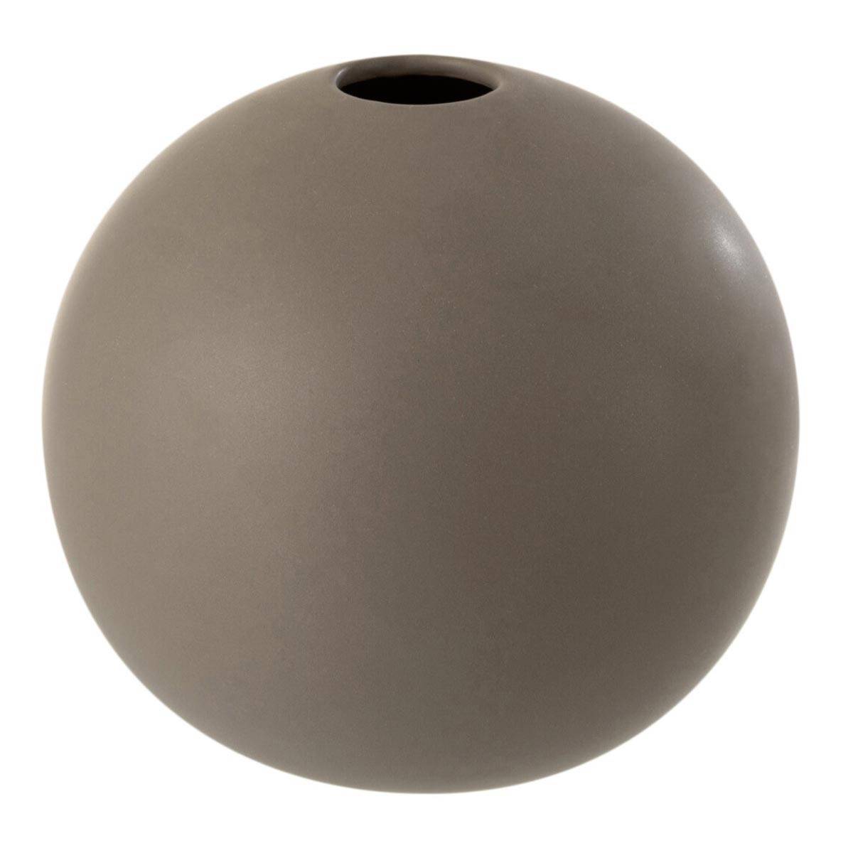 Vase Boule en Grès "Robby" 18cm Gris Foncé - Image 1