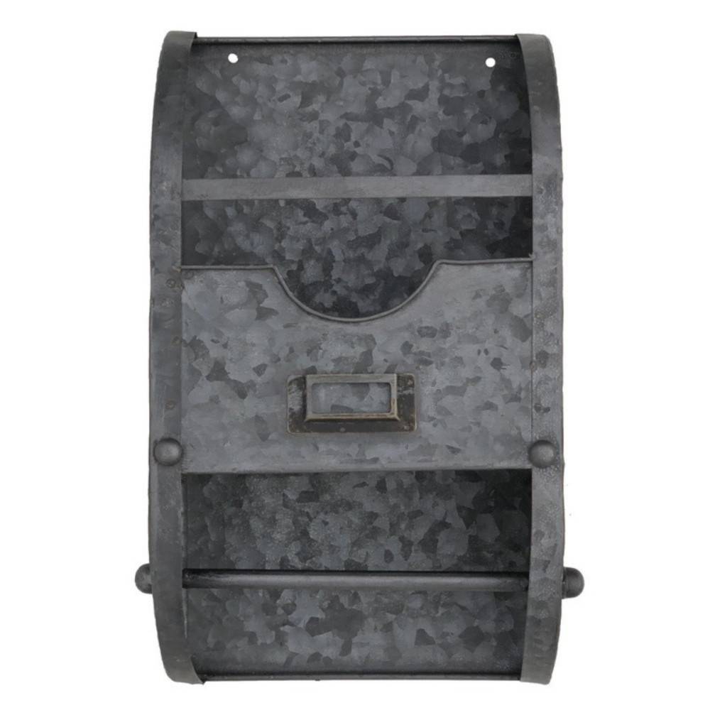 ~ Etagère murale avec dérouleur en métal gris 35 x 20 x 10 cm Chemin de campagne - Imagen 6