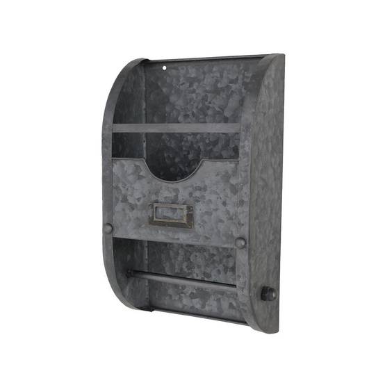 ~ Etagère murale avec dérouleur en métal gris 35 x 20 x 10 cm Chemin de campagne - Imagen 1