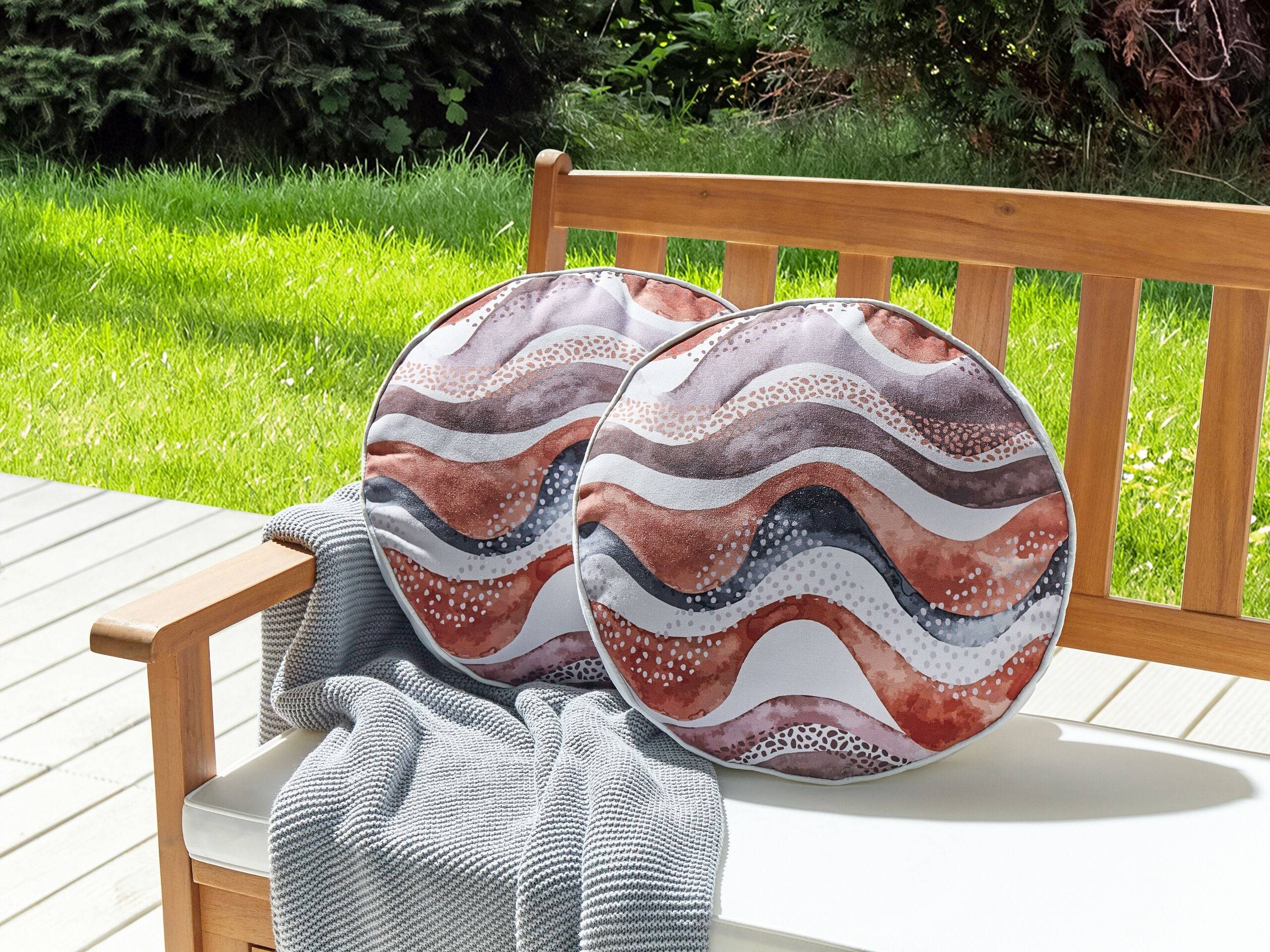 Beliani - Coussin d'extérieur Polyester Marron SEBORGA - Beliani - Imagen 1