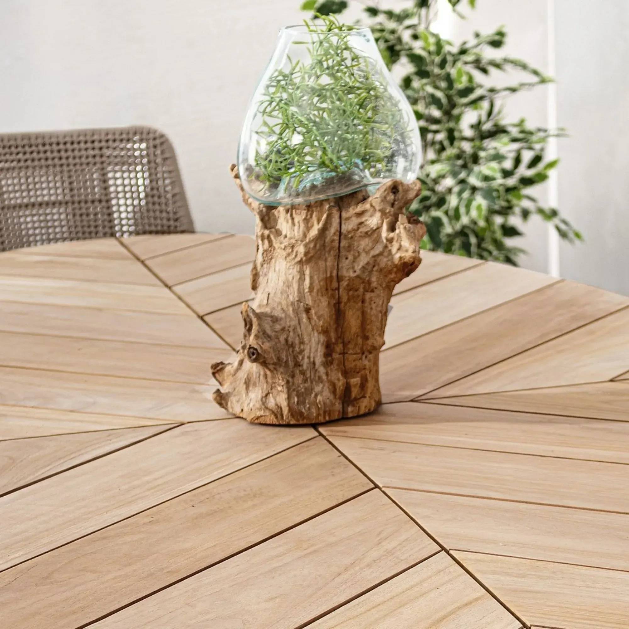 Autre - Table à manger de jardin ovale en teck et métal L240 - CAP FERRET - Imagen 6