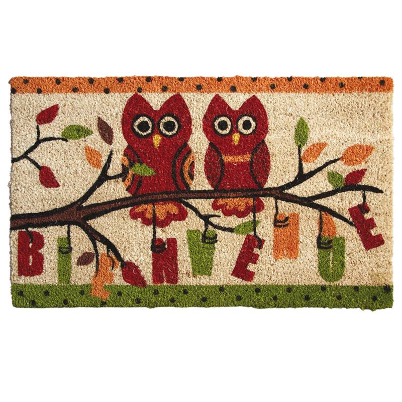 Aubry Gaspard - Paillasson en coco hiboux 45 x 75 cm - Aubry Gaspard