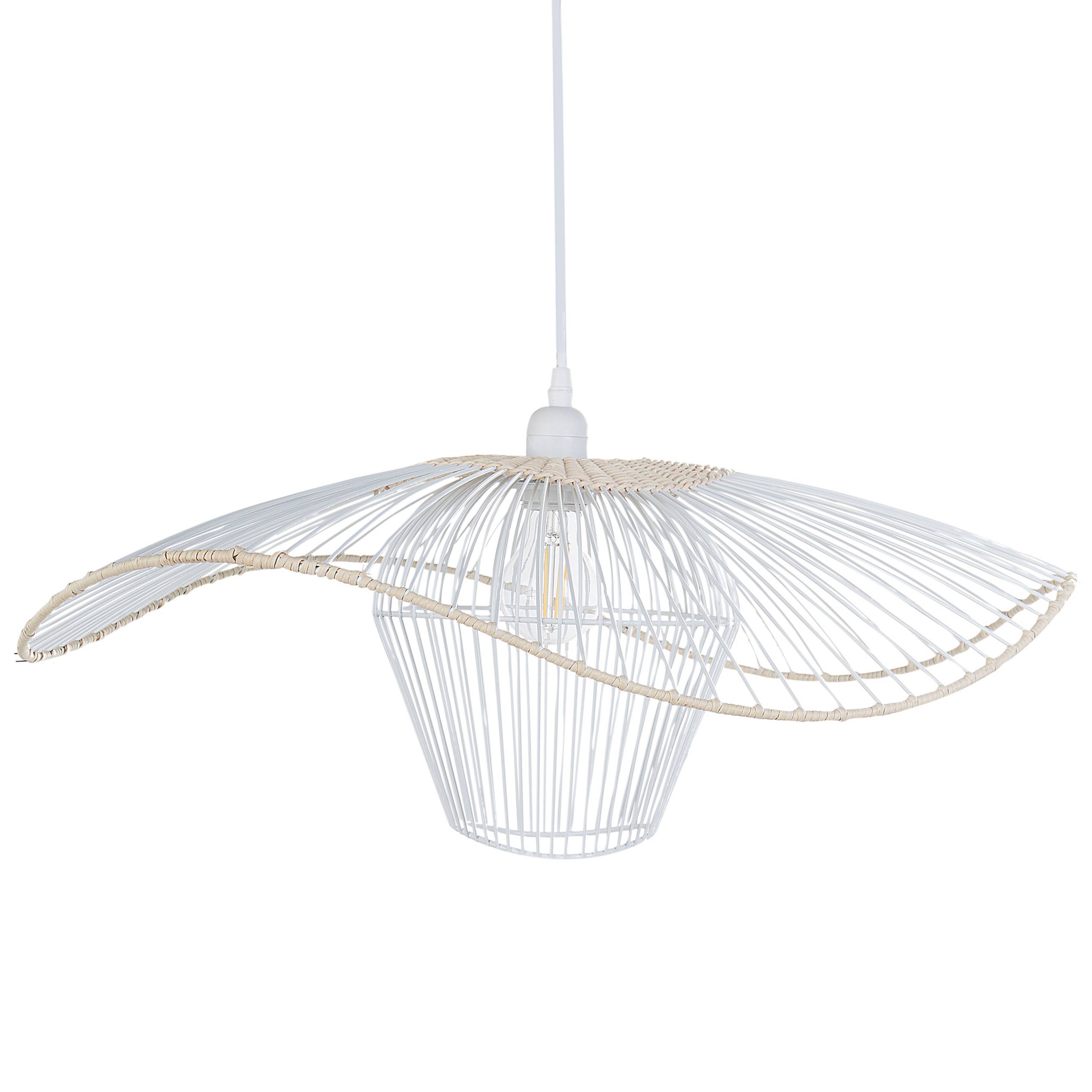 Beliani - Lampe suspension Métal Blanc LUNGA - 60x60x110- Beliani - Image 2