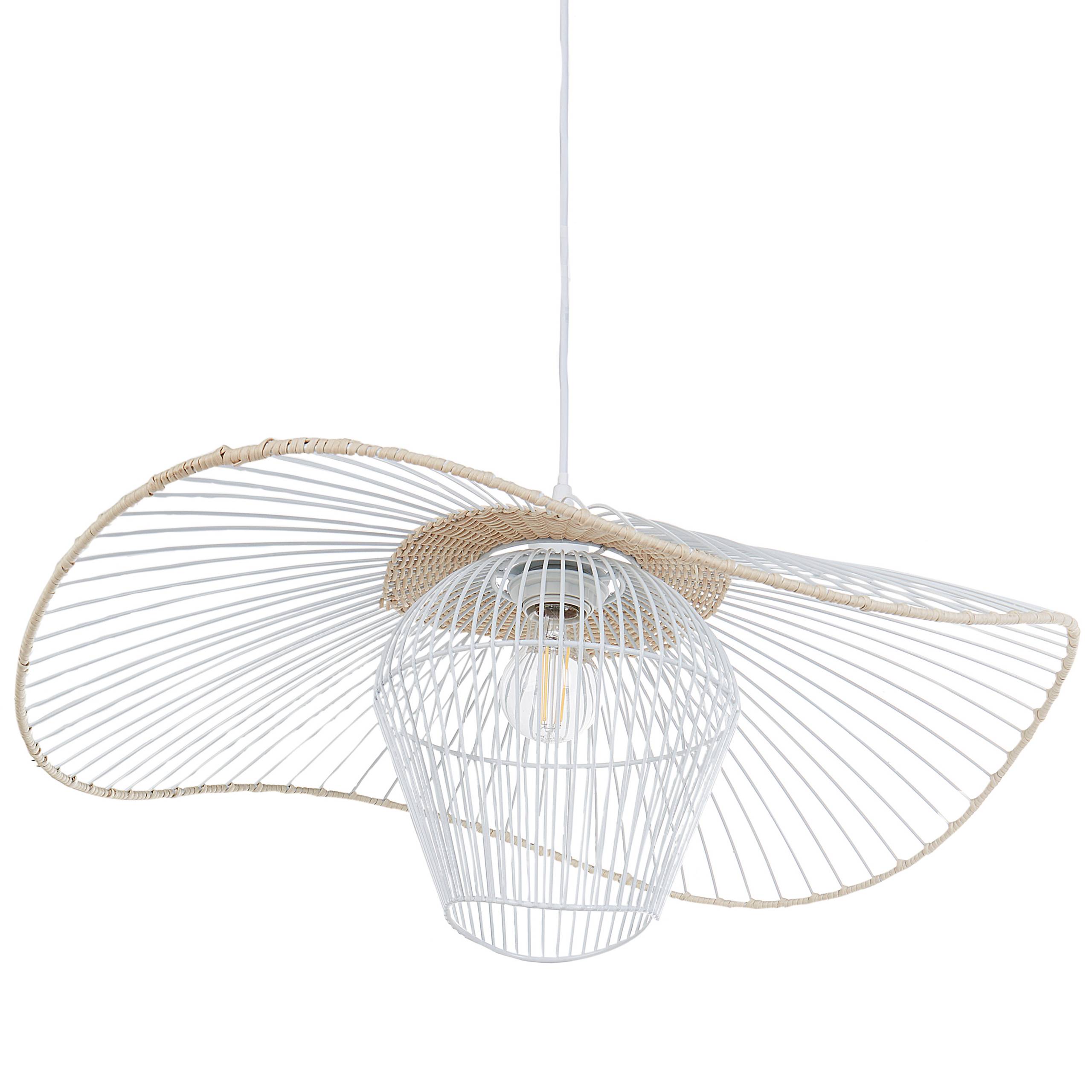 Beliani - Lampe suspension Métal Blanc LUNGA - 60x60x110- Beliani - Image 5
