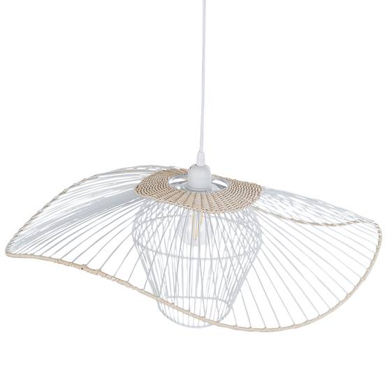 Beliani - Lampe suspension Métal Blanc LUNGA - 60x60x110- Beliani - Image 4