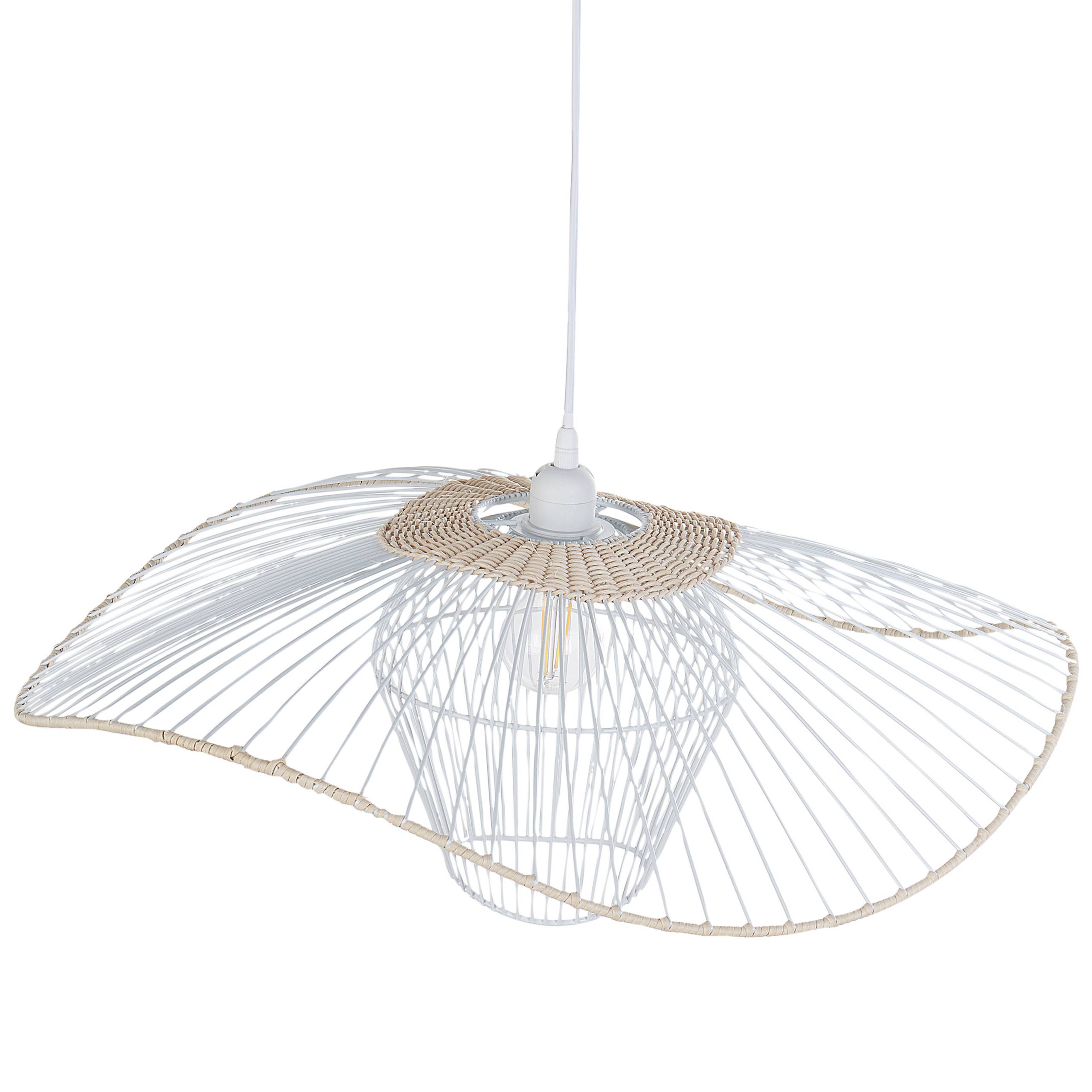 Beliani - Lampe suspension Métal Blanc LUNGA - 60x60x110- Beliani - Image 4