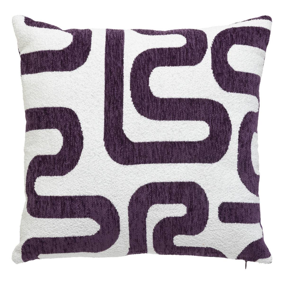 Atmosphera - Coussin décoratif jacquard chenille Violet 40 x 40 cm - Imagen 1