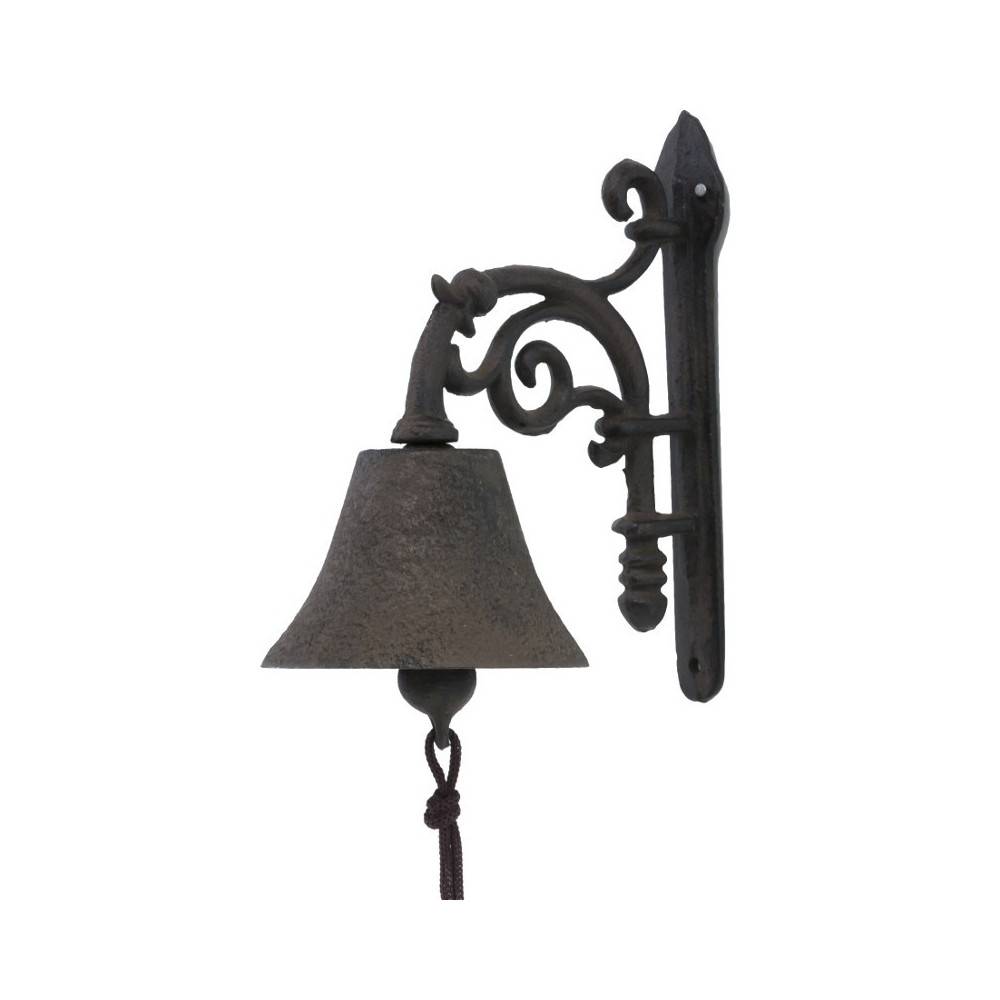 Cloche de jardin de porte ancienne en fonte marron 20 x 13 cm Chemin de campagne - Imagen 1