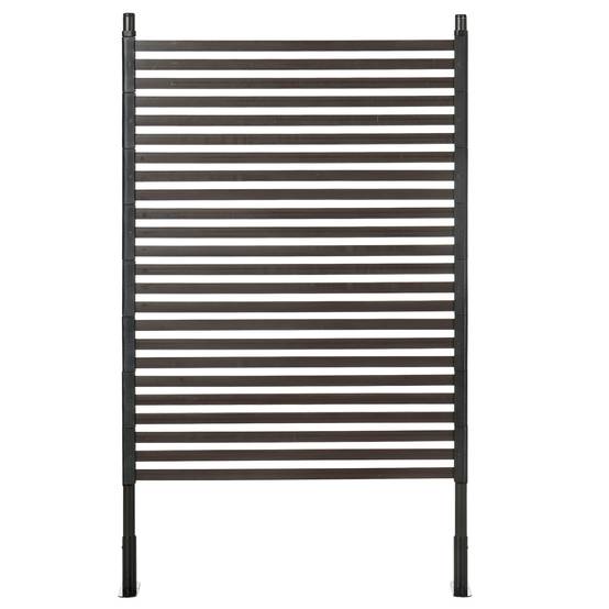 Panneau brise-vue clôture acier jardin modulaire à planter 93x150cm noir - ComfortXL Outdoor Living - Image 9