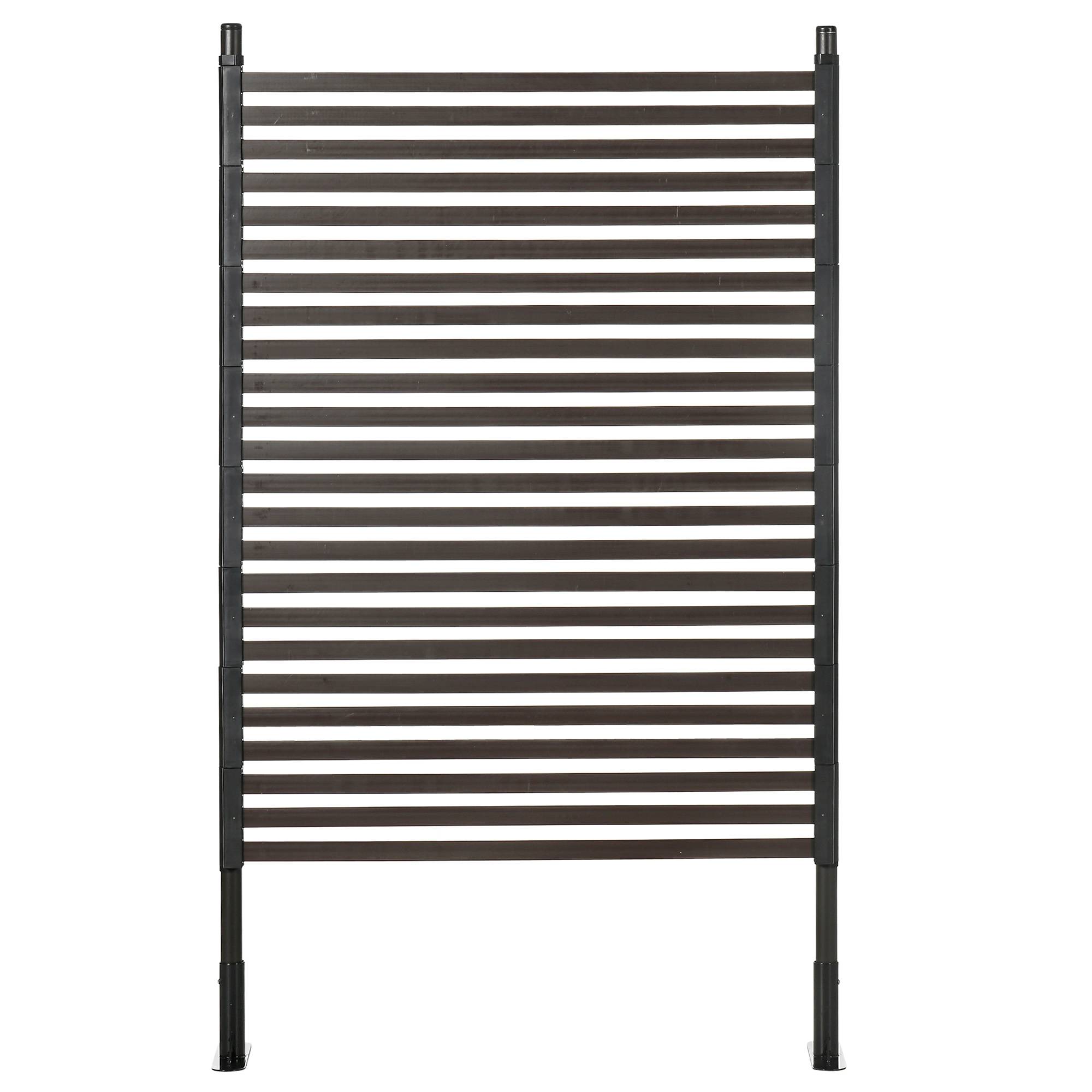 Panneau brise-vue clôture acier jardin modulaire à planter 93x150cm noir - ComfortXL Outdoor Living - Image 9