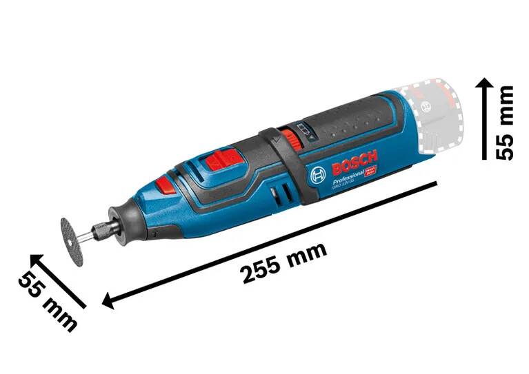Bosch - Meuleuse droite BOSCH GRO 12V-35 - 2 batteries 12V 2.0Ah, chargeur, coffret - 06019C5001 - Image 2