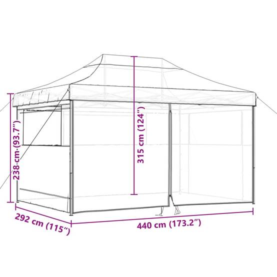 Pergola acier marron 440 x 292 x 315 cm - Prolenta premium p3114.5 - Image 10