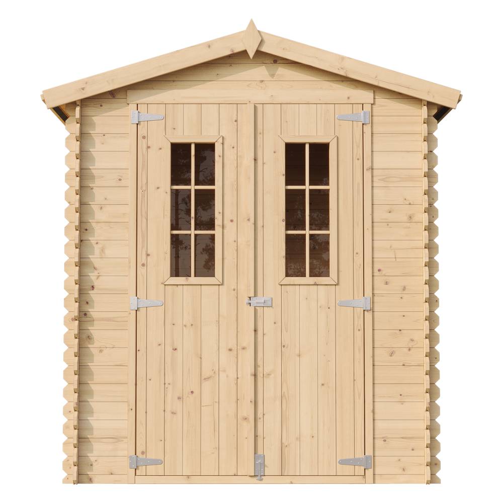 Timbela - Abri de jardin en bois - Stockage extérieur I196xL136xH218 cm/ 1,98 m² - Petit abri à outils, Local à vélos - 19 mm d’épaisseur - Timbela M367C - Image 3