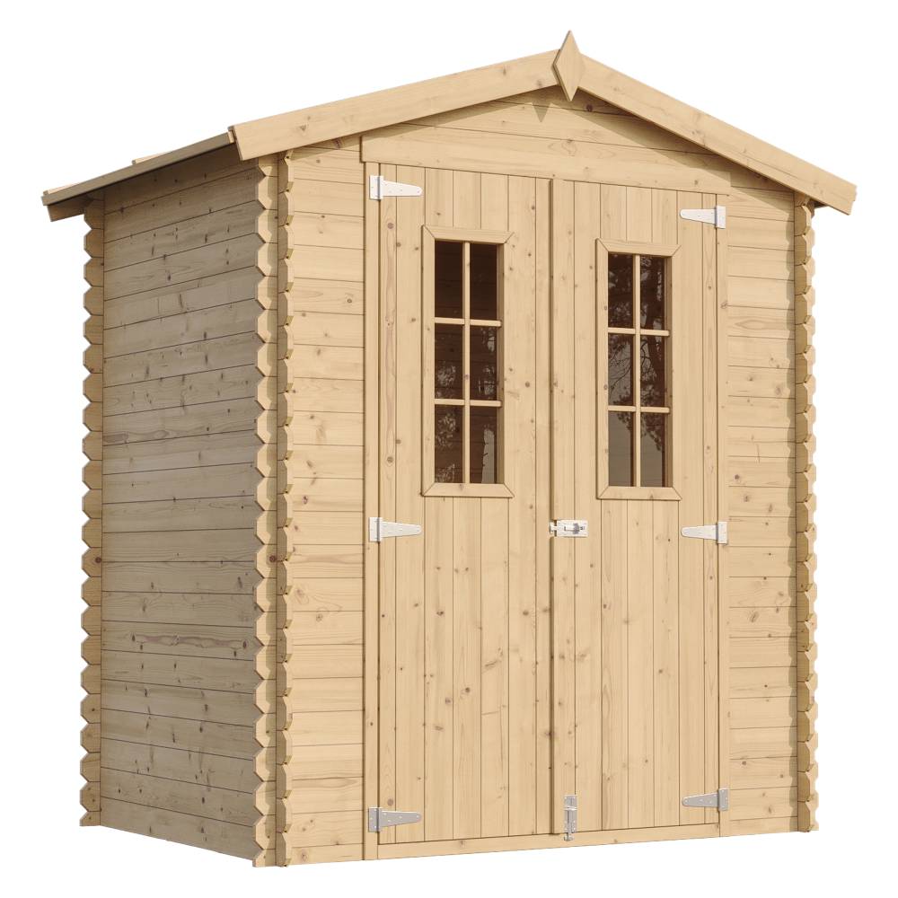 Timbela - Abri de jardin en bois - Stockage extérieur I196xL136xH218 cm/ 1,98 m² - Petit abri à outils, Local à vélos - 19 mm d’épaisseur - Timbela M367C - Image 2