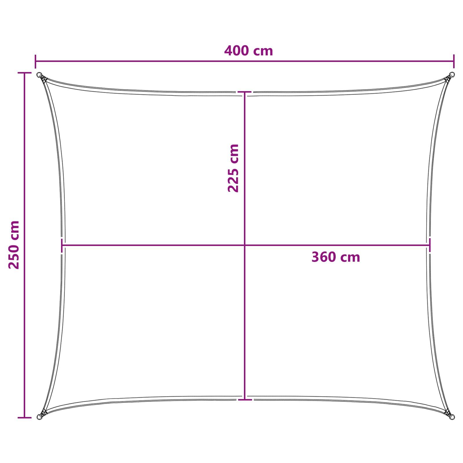 Voile d'ombrage HDPE bleu et blanc 400 x 250 cm - PANGIVO - Image 7