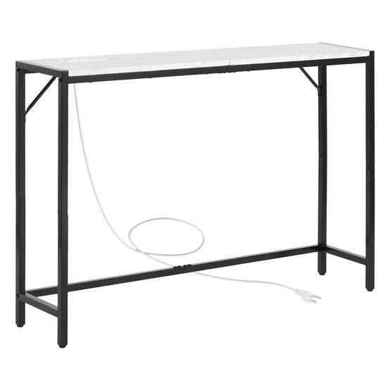 VEVOR Table console marbre, étroite, prise courant, triangulaire, salon. - Image 9