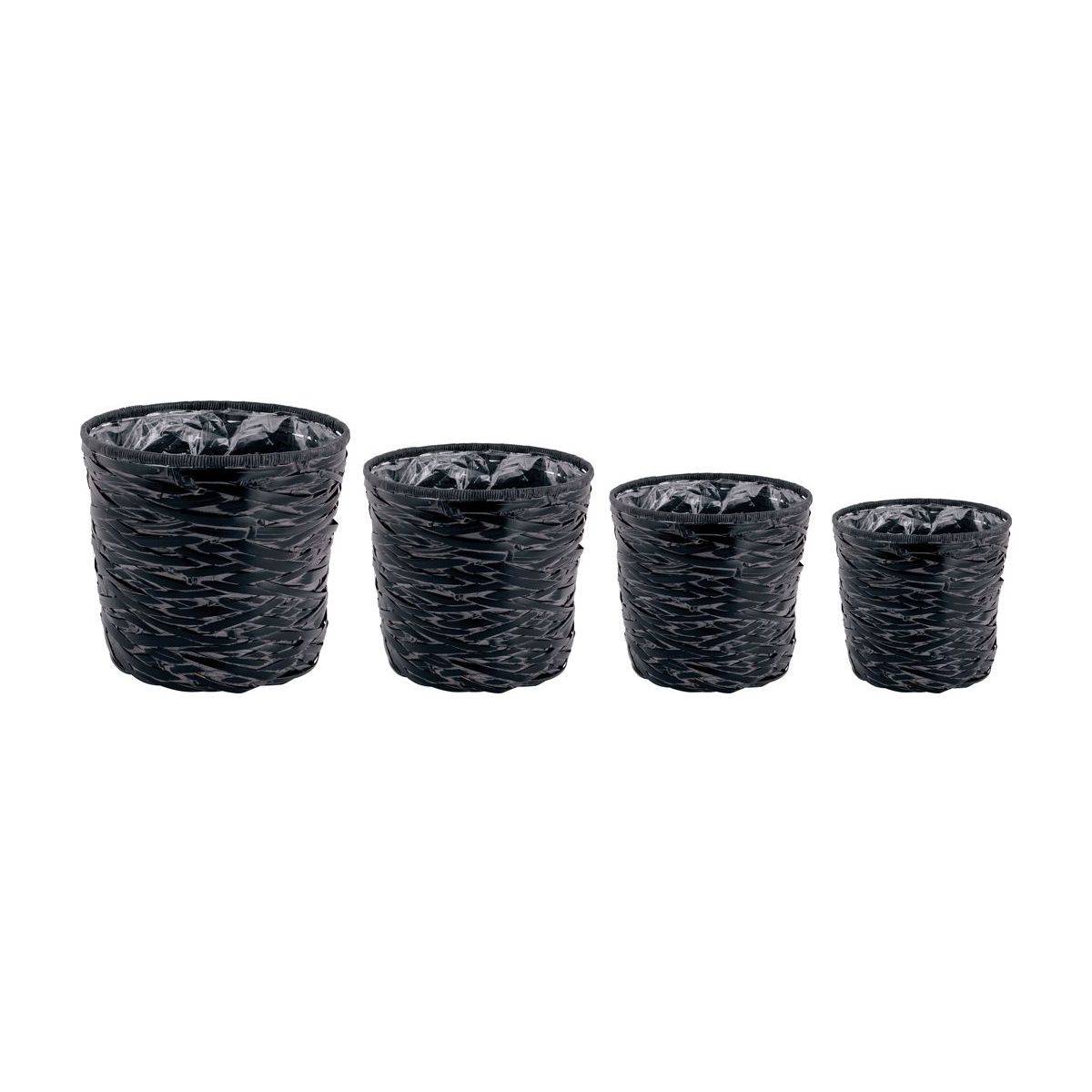 Aubry Gaspard - Cache-pot en bambou noir (lot de 4) - Imagen 1