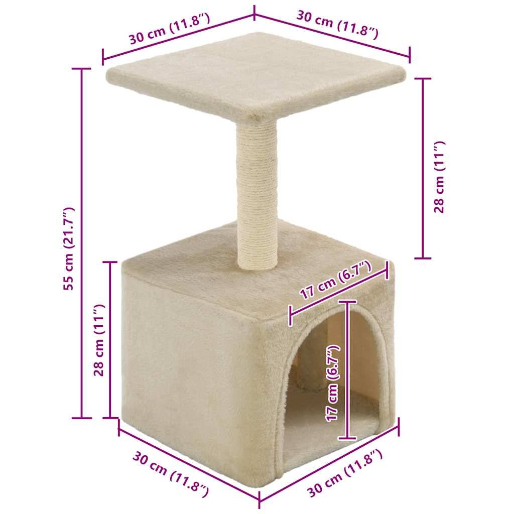 Arbre à chat Sara Teresa Beige 30 X 30 cm - P87209B - Image 7