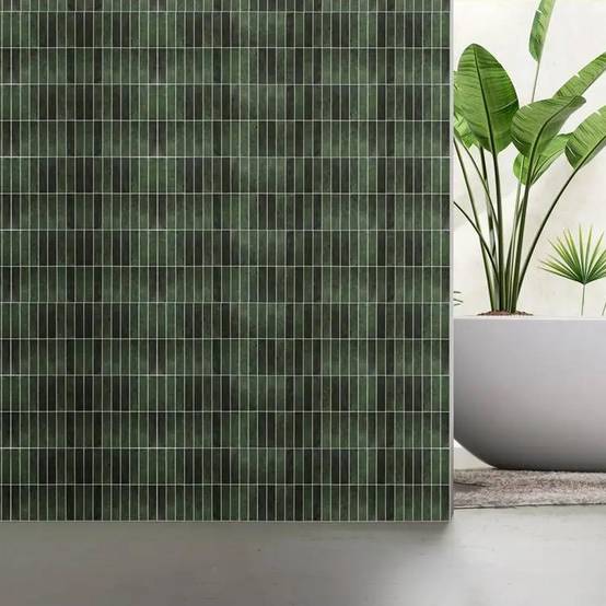 Lot de 2 Stickers Décoratifs "Caro" 25x25cm Vert - Image 2