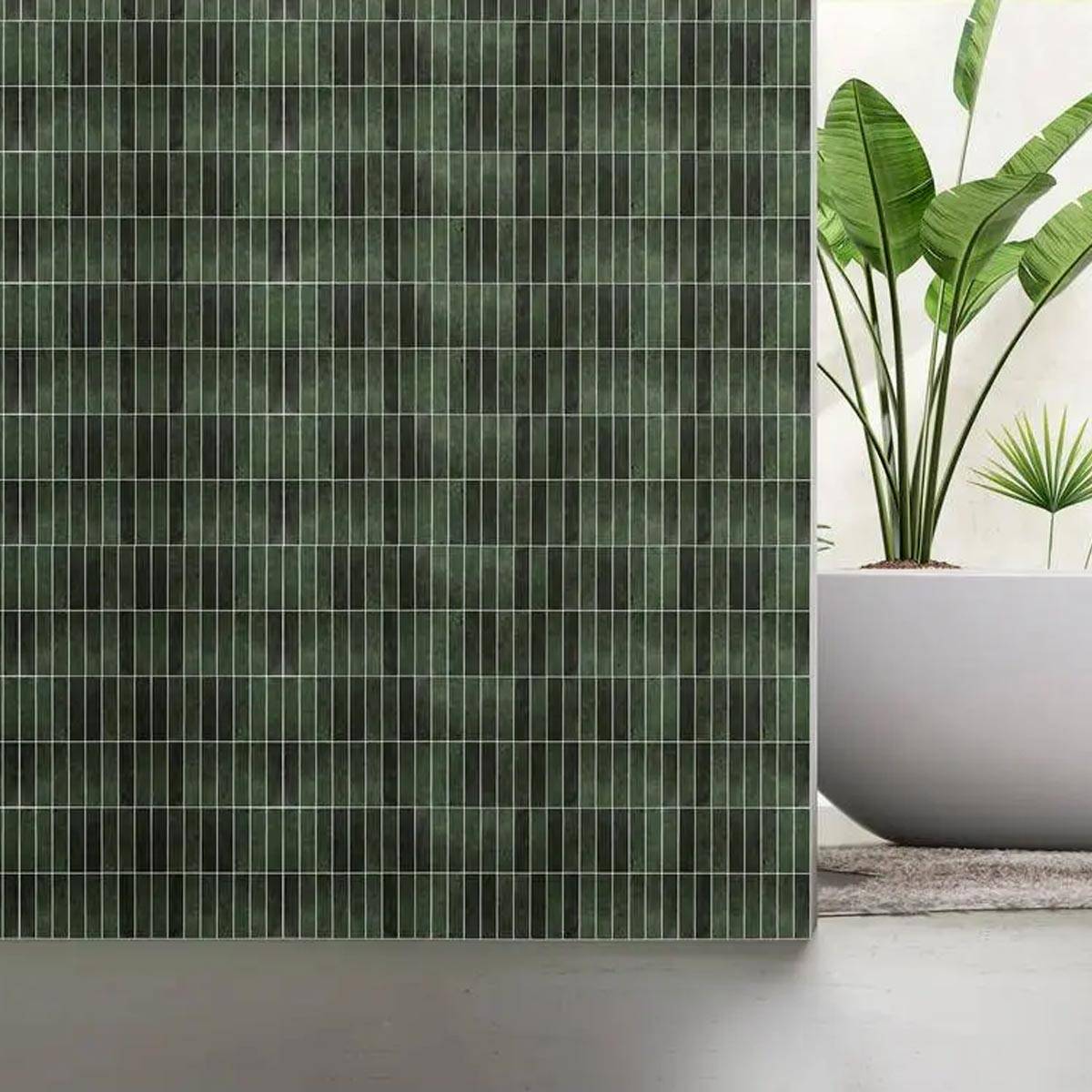 Lot de 2 Stickers Décoratifs "Caro" 25x25cm Vert - Image 2