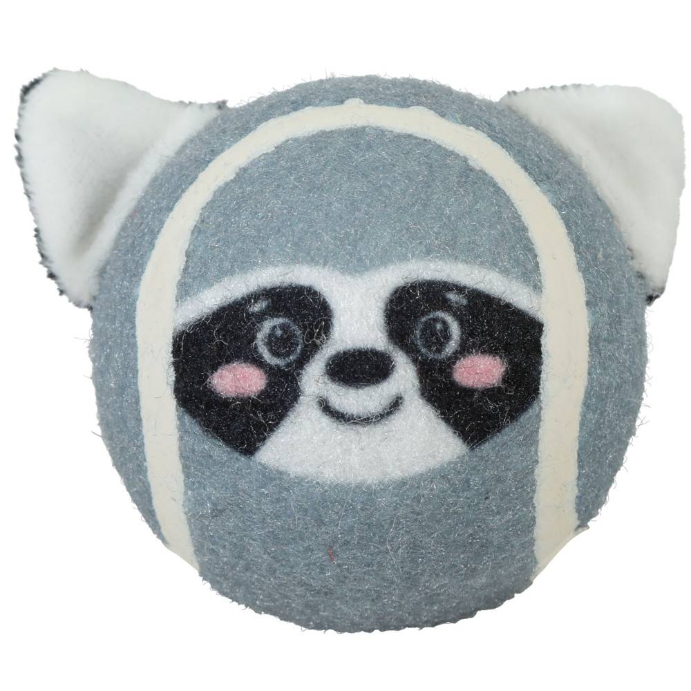 Zolux - zolux - Balle de tennis ø 8 cm en forme d'animaux  tête raton laveur pour chien