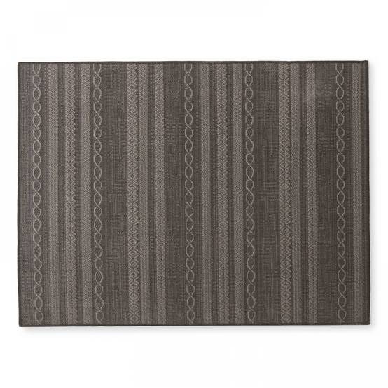Oviala - Tapis rectangulaire en polypropylène 200x290 cm noir Urda - Oviala - Image 1