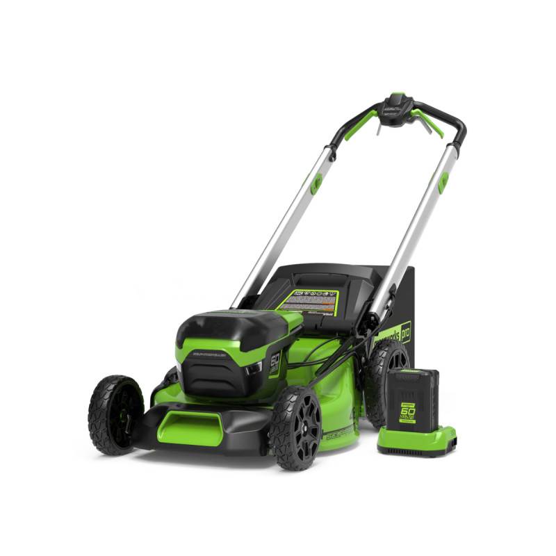 Greenworks - Tondeuse à gazon tractée Brushless 46cm 60V GREENWORKS - Batterie 4,0Ah - Chargeur - GD60LM46SPK4