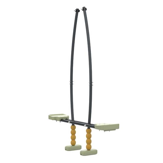 Station BARBOUZET 2 balançoires - vis-à-vis - toboggan - kit d'ancrage - bois FSC® h224 cm - Image 8