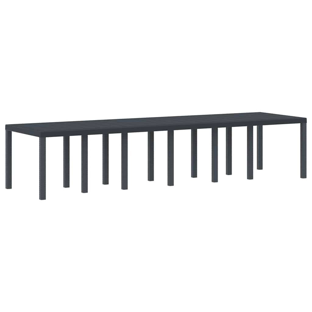 Maison Chic - Table De Jardin - Table Extérieure Anthracite 350 x 100 x 73 cm polyrotin - Image 1