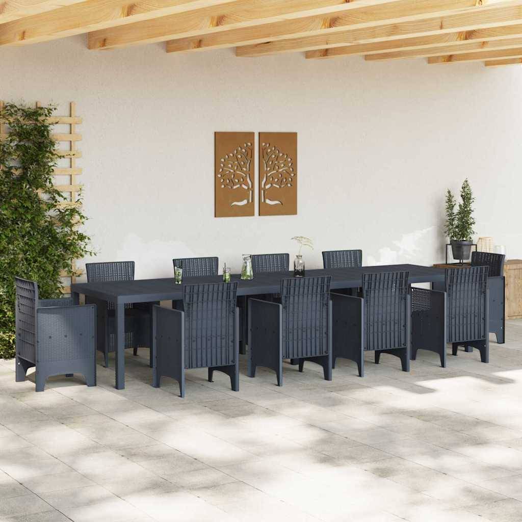 Maison Chic - Table De Jardin - Table Extérieure Anthracite 350 x 100 x 73 cm polyrotin - Image 3