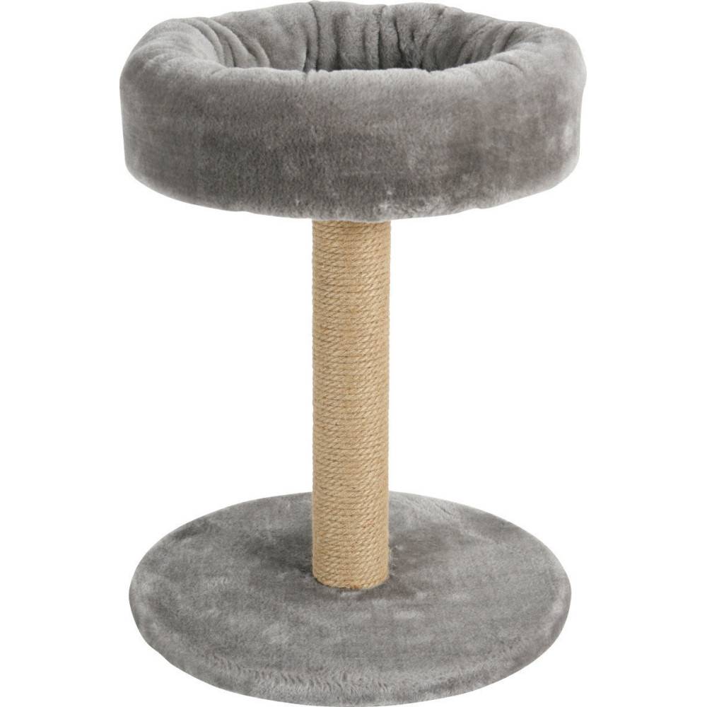 Arbre à chat 2 en 1, ø 35 cm x hauteur 45 cm, couleur gris, pour chats et chatons. - Image 1