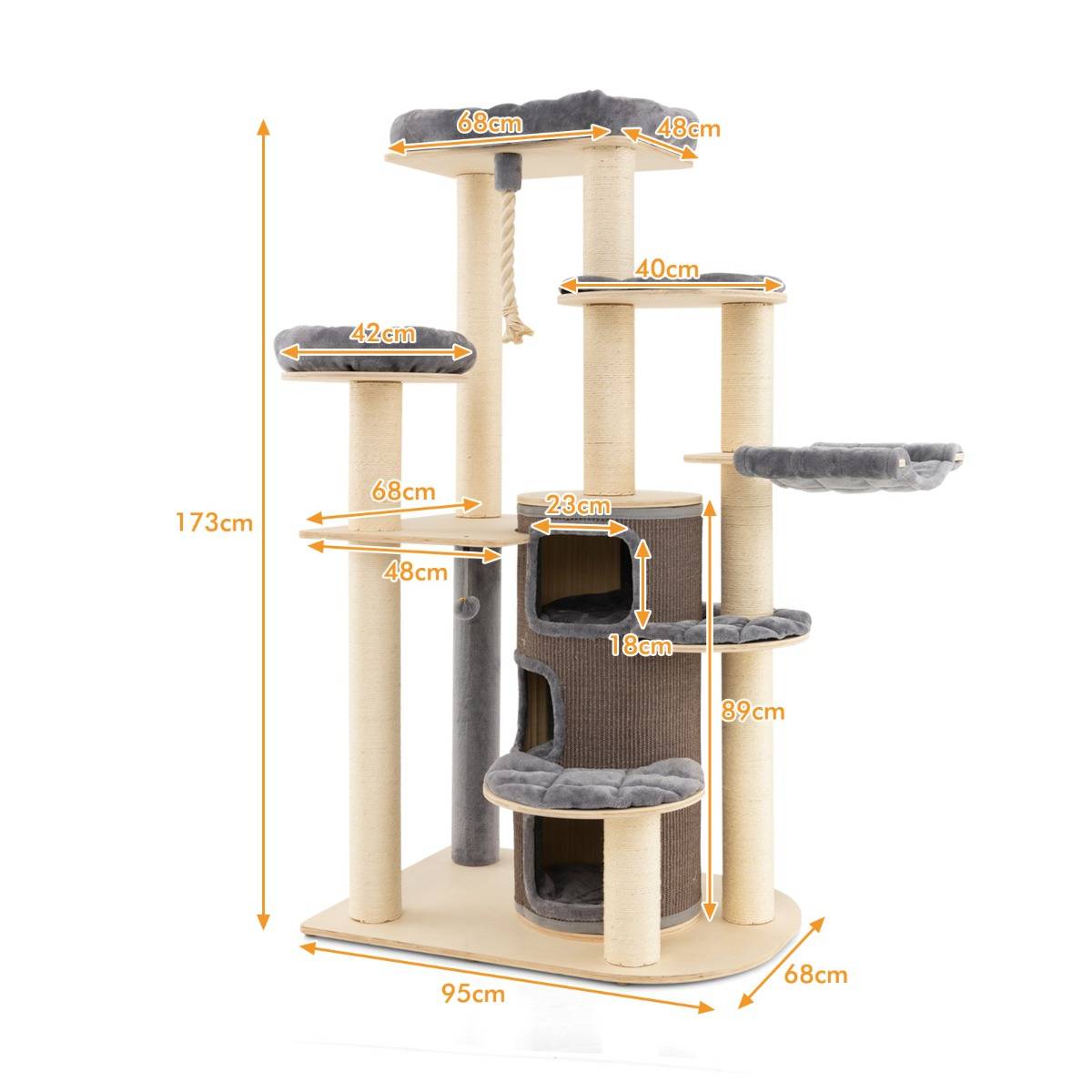 4pcs Poteaux de Rechange pour Arbre à Chat, Remplacement de l'Arbre à
