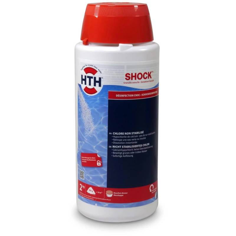 Hth - Hypochlorite de calcium - Chlore choc hth® SHOCK poudre / granulés extra fins - 1,6 kg - Imagen 1