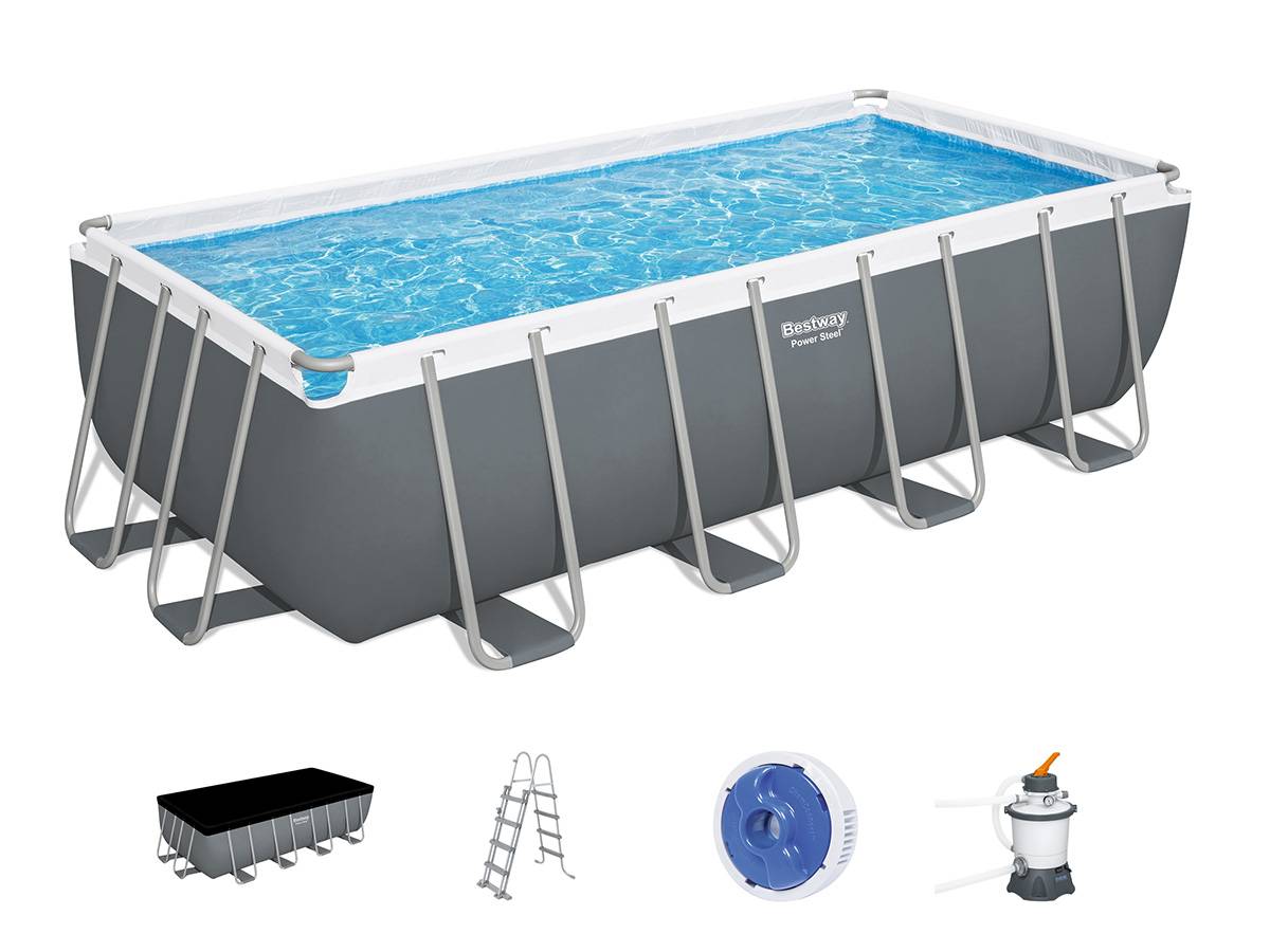 Bestway - Piscine tubulaire Power Steel rectangulaire 4,88 x 2,44 x 1,22 m - Bestway - Imagen 3