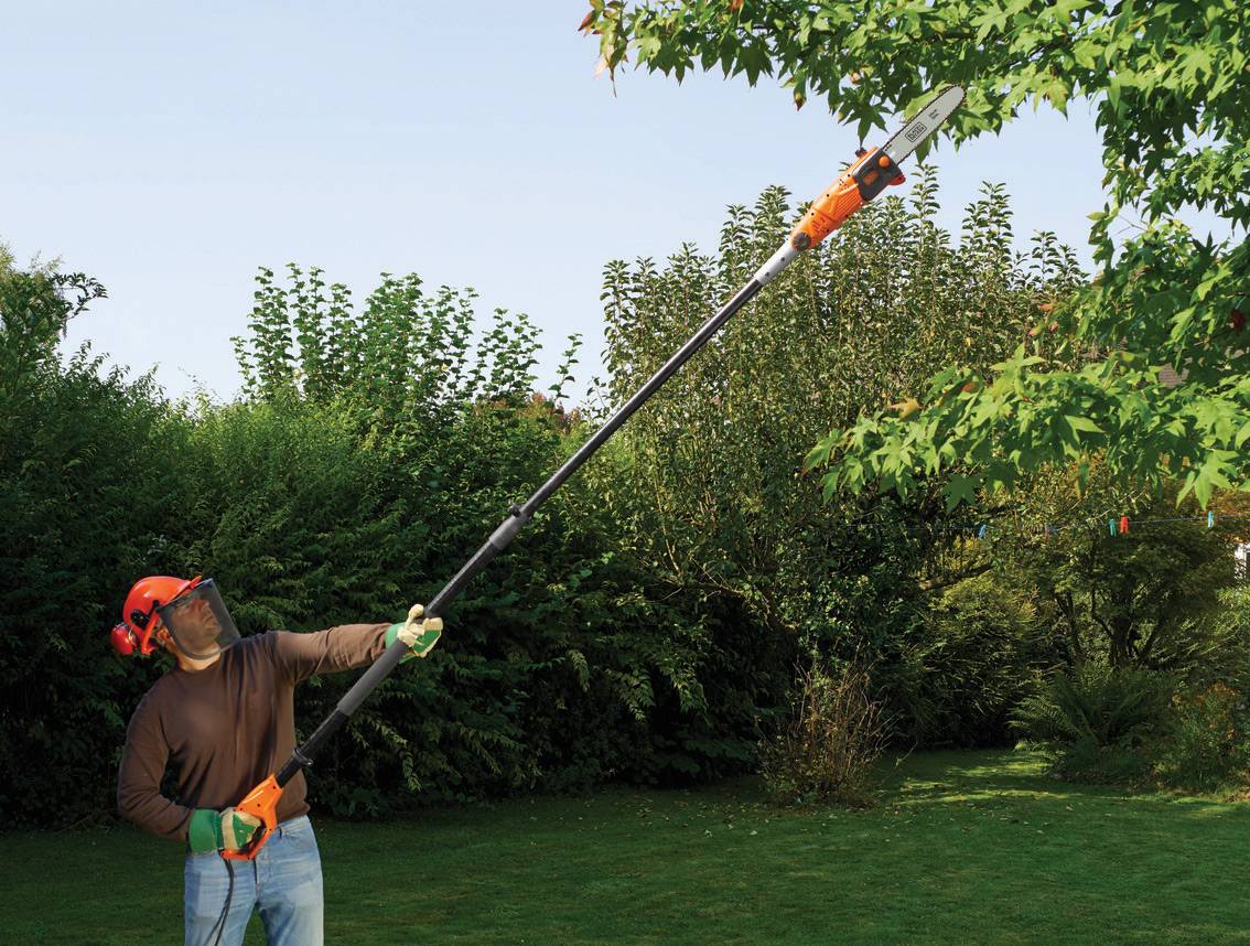 Black & Decker - PS7525-QS Elagueur sur perche filaire - 800 W - Vitesse 11 m/s - Manche de 1,74 m à 2,44m - Branche Ø = 17cm - Guide de 25 cm - Image 3