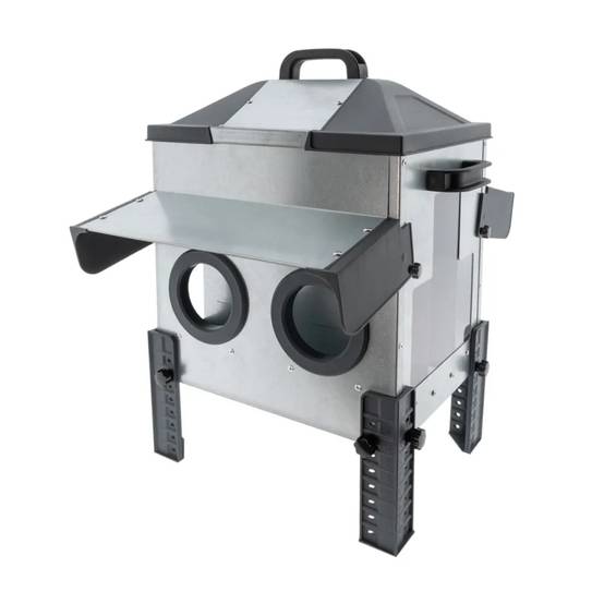 Olba - Mangeoire Robust® pour volailles - 16kg - Acier galvanisé avec couvercle anti-pluie Olba - Image 2