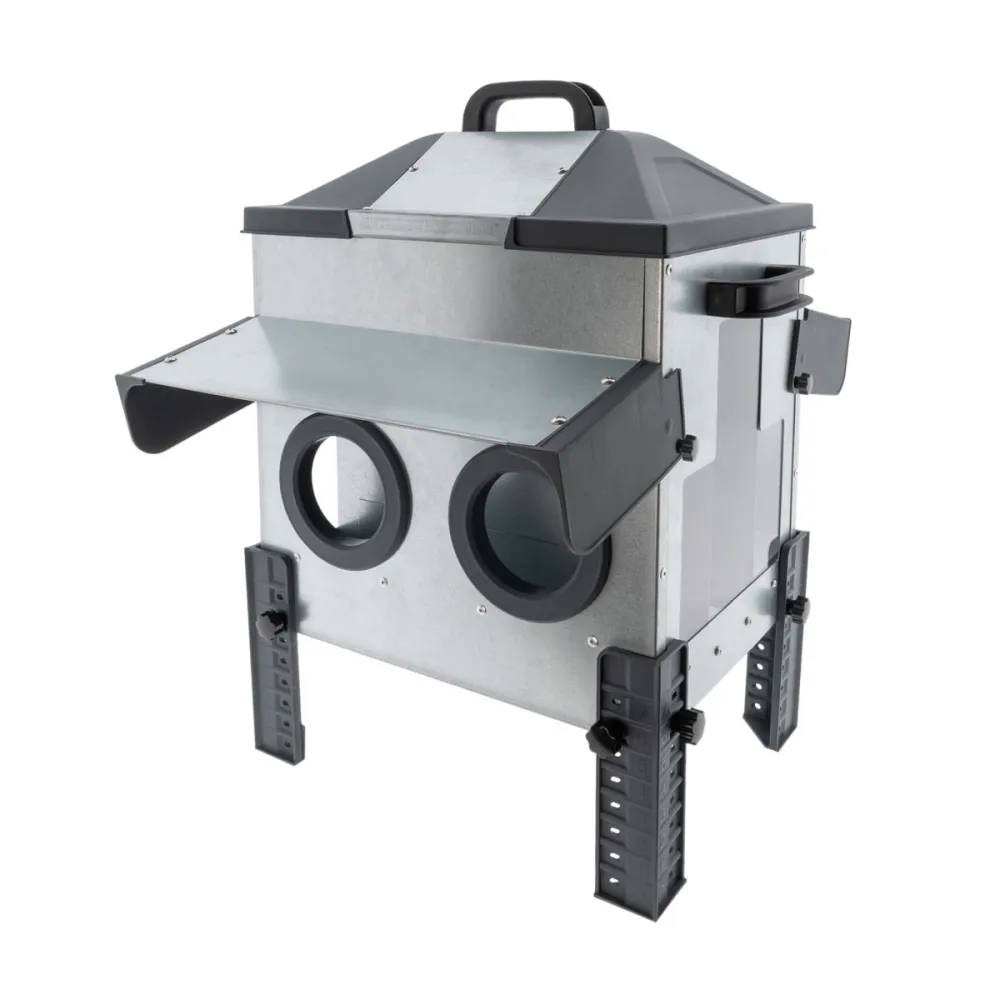 Olba - Mangeoire Robust® pour volailles - 16kg - Acier galvanisé avec couvercle anti-pluie Olba - Image 2