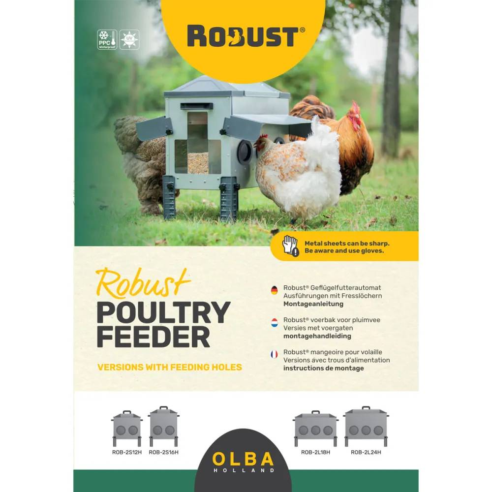 Olba - Mangeoire Robust® pour volailles - 16kg - Acier galvanisé avec couvercle anti-pluie Olba - Image 8