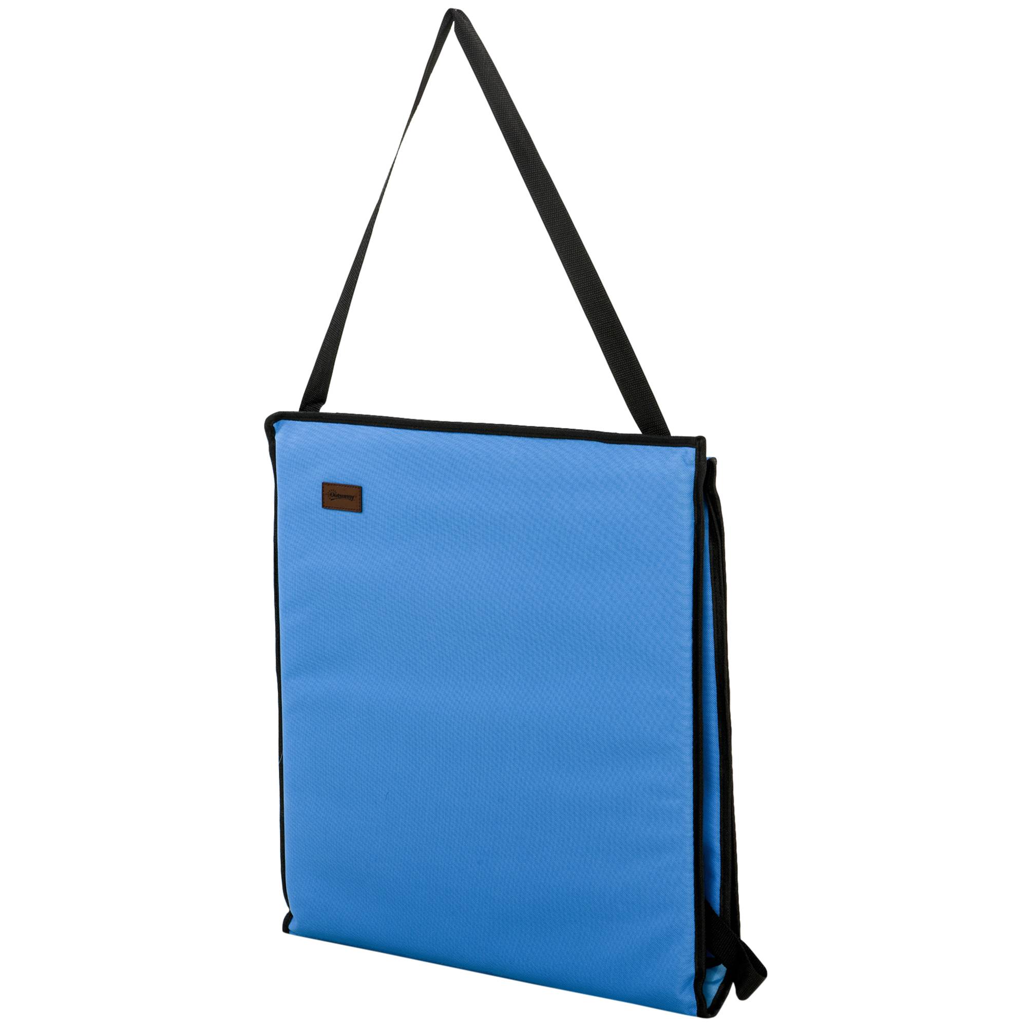 Outsunny - Lot de 2 tapis de plage rembourrés - nattes de plage - dossier inclinable multi-positions - sac transport inclus - métal polyester PVC bleu - Outsunny - Imagen 9