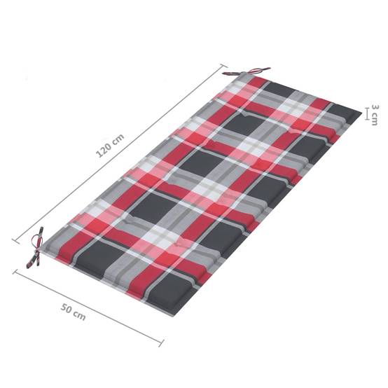 Helloshop26 - Banc de jardin meuble de patio d'extérieur terrasse empilable et coussin 128,5 x 57,5 x 90 cm bois de teck massif - Imagen 8