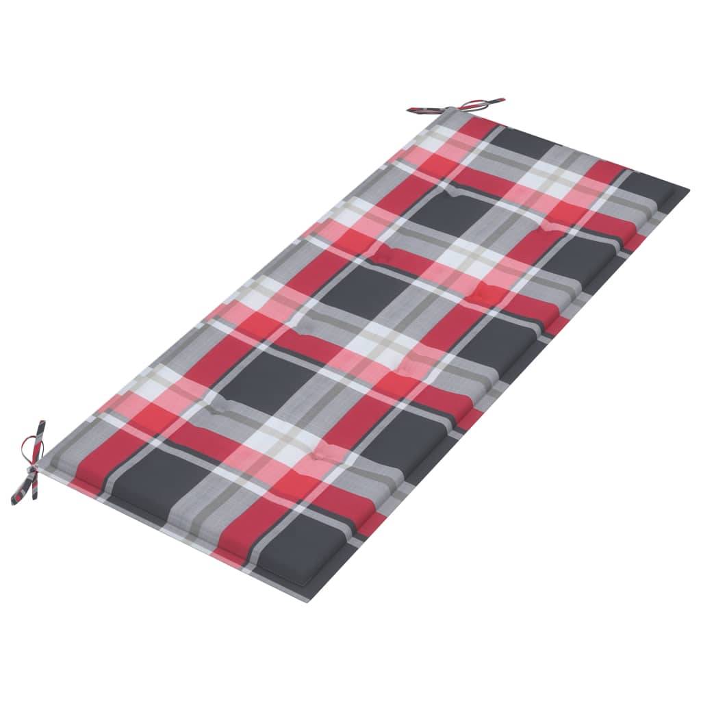 Helloshop26 - Banc de jardin meuble de patio d'extérieur terrasse empilable et coussin 128,5 x 57,5 x 90 cm bois de teck massif - Imagen 6