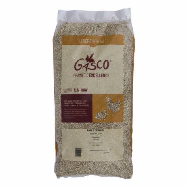 Gasco - Litière végétale Rafle de maïs Gasco Sac 12 kg