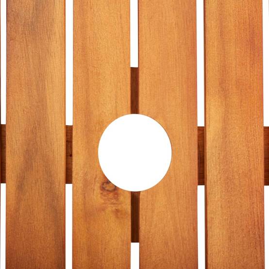 Grande Table de Jardin Rectangulaire en Bois d'Acacia Massif, 8-10 Personnes, 215x90 cm – ComfortXL Outdoor Living - Image 4