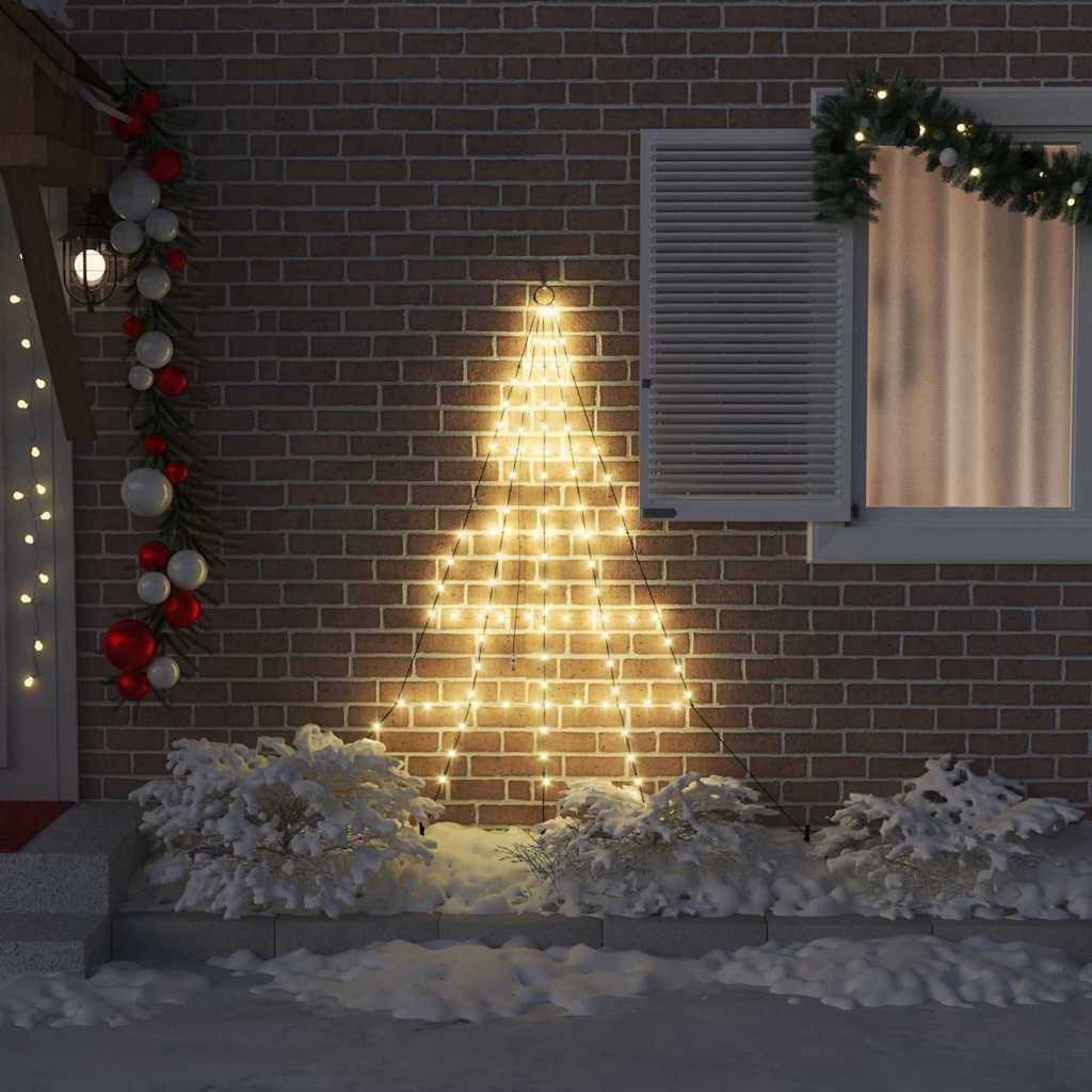 Sapin de Noël | Arbre de Noël LED avec piquets au sol Blanc chaud 182 cm Métal Maison Chic - Image 3