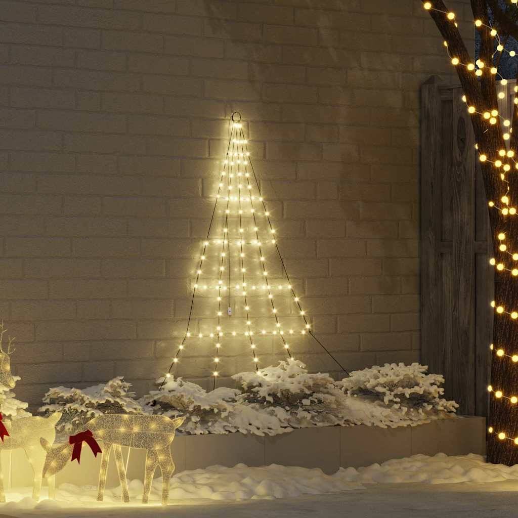 Sapin de Noël | Arbre de Noël LED avec piquets au sol Blanc chaud 182 cm Métal Maison Chic - Image 2