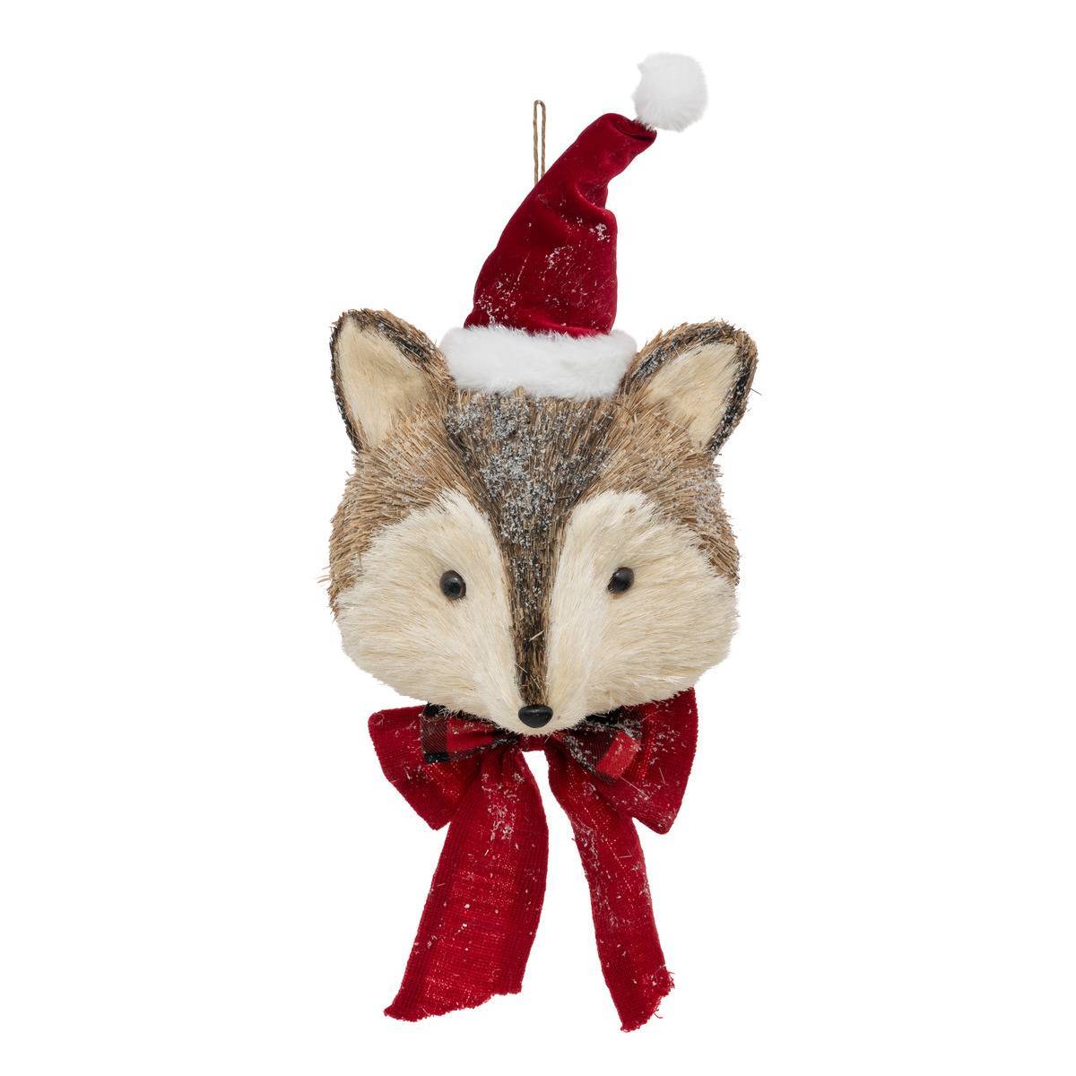 Fééric Lights & Christmas - Polyfoam renard avec bonnet père noël H40cm - Feeric Lights & Christmas