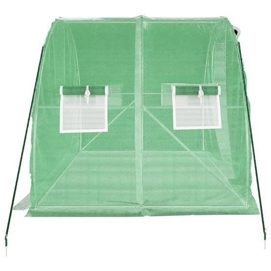 Serre de jardin 6m² - Serre de culture avec cadre en acier vert 3x2x2 m MAISON CHIC - Image 5