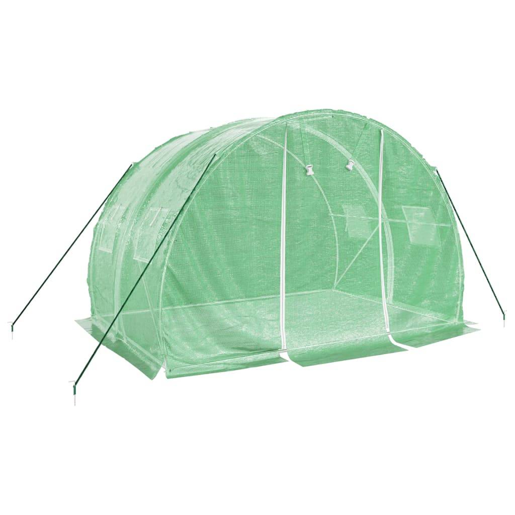 Serre de jardin 6m² - Serre de culture avec cadre en acier vert 3x2x2 m MAISON CHIC - Image 3
